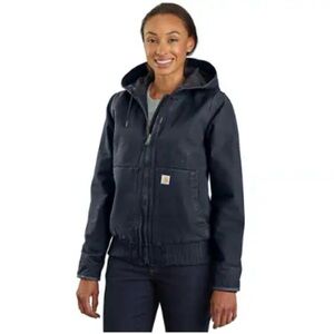 Carhartt Loose Fit Washed Duck Active Jacket in Navy Women’s Size Small